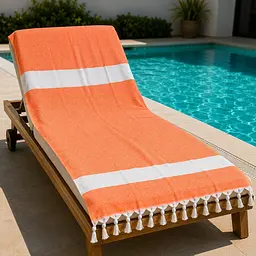 Рушник пештемаль Turkey Towel 100х180 см легкий великий для пляжу басейну бані сауни підстилка на дачу пікнік природу відпустку море ромб помаранчевий - мініатюра 5