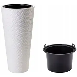 Горщик для квітів Form-Plastic Makata Slim-30 25 л білий (2830-011)