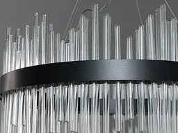 Люстра стельова LED Diasha 839/500PB 130W, 7150 лм, чорний, регульована висота, сучасний стиль для дому - мініатюра 4