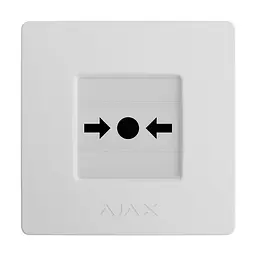 Бездротова кнопка для активації пожежної тривоги вручну Ajax ManualCallPoint White Jeweller (26-00665) - мініатюра 6