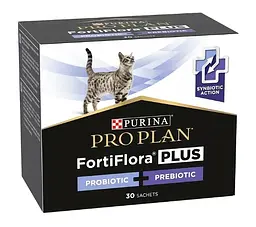 Пробіотик з пребіотиком для котів та кошенят Purina Pro Plan FortiFlora Plus для підтримки нормальної міклофлори кишківника 1.5 г 30 шт ( ціна за 1 шт )