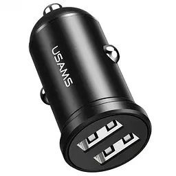 Автомобильное зарядное устройство Usams US-CC114 C20 2.4A Dual USB Black (6958444924731)