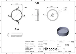 Умивальник Miraggio LOLA (0000640) Miramarble, Глянцевий, Накладний, Білий - мініатюра 2