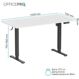 Комп'ютерний стіл OfficePro ODE1470WB White/Black (ODE1470WB) - мініатюра 8