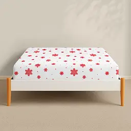 Простирадло на резинці фланель 160х200х30 SNOWFLAKES BERRY COSAS (4822052475843) - мініатюра 2