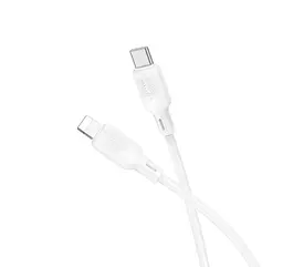 Кабель синхронізації Borofone BX113 Silicone PD27W/3A Type-C to Lightning 1 м White (35599_3346764)