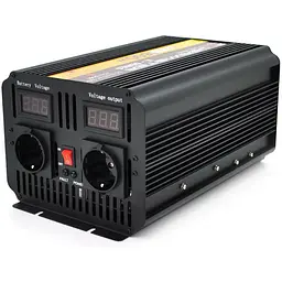 Інвертор напруги Powermaster, 24V/220V, 1800W з модифікованою синусоїдою, 2 Shuko, клеми
