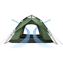Намет Naturehike NH21ZP008 чотиримісний автоматичний темно-зелений - мініатюра 2