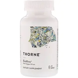 Мікроелементи з міддю і залізом Thorne 120 капсул