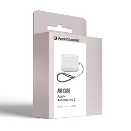 Чохол для навушників Apple AirPods Pro 2 2022, прозорий, Air, термополіуретан (TPU), протиударний, захист від подряпин, пилу і ударів, футляр з карабіном для кріплення, точні вирізи для доступу до роз"ємів, ArmorStandart (ARM82560) - мініатюра 4