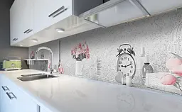 Кухонний фартух Сіра Рябка Троянди вінілова наклейка для кухні Париж Абстракція 60х300 см Happy Pocket Z181370 - мініатюра 6