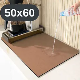 Антиковзаючий кухонний килимок 50×60 см — абсорбуючий для сушіння посуду та під кавоварку KT8001746