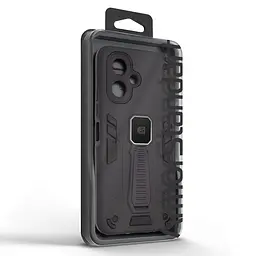Чехол для TECNO Spark Go 2 4G (KM4), Proover, черный, с подставкой и магнитом, противоударный, ударопрочный, бронированный, панель-накладка, защита всего корпуса, термополиуретан (TPU) + поликарбонат (PC), ArmorStandart (ARM87170) - мініатюра 3