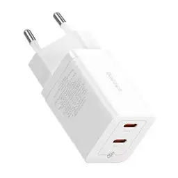 Мережевий зарядний пристрій Baseus GaN5 Pro Fast Charger 2Type-C 40W CCGP180102 White - мініатюра 3