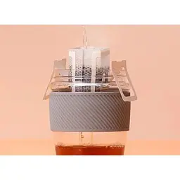 Склянка з кришкою Funjia double drinking glass 400 мл star gray - мініатюра 3
