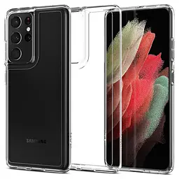 Чохол протиударний прозорий Spigen Ultra Hybrid Crystal ACS02351 для Samsung Galaxy S21 Ultra (6.8") Clear - мініатюра 3