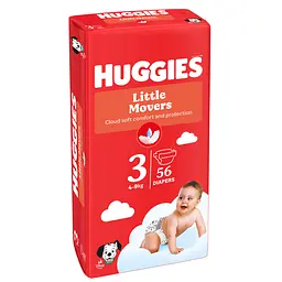 Підгузки Huggies Little Movers 3 (4-9 кг) 56 шт. - мініатюра 2