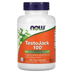 Репродуктивне здоров'я чоловіків, TestoJack 100, 120 вегетаріанських капсул Now Foods vit0002171