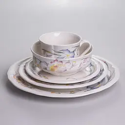 Столовий сервіз Yiwu Villeroy YY78-8A фарфоровий на 6 персон 32 предмети: тарілки, чашки, блюда - мініатюра 8