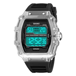 Чоловічий наручний годинник 2296WTBK White-Black Skmei acs0030040 - мініатюра 2