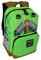 Рюкзак Minecraft "Крипер/Кирка" — Шкільний/Міський для фанатів гри (Зелений) - мініатюра 2