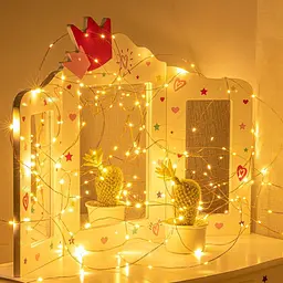 Гірлянда AWQ 200 LED, 66 футів, мідний дріт 8 режимів LED Fairy String Lights USB Живлення з дистанційним керуванням - мініатюра 5