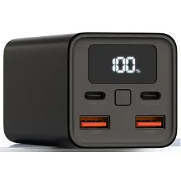 Батарея універсальна XO 20000mAh, PD/65W for laptop, QC/22.5W, black (PB97_Black) - мініатюра 2