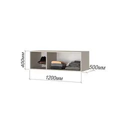 Шафа 3-дверна з антресоллю MebelStar Оскар ДСП BL-B, 4 додаткові полиці 120x52x260 см Дуб сонома (MBS-4927) - мініатюра 4