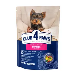 Сухий корм для собак Club 4 Paws Puppies Mini & Small Breeds Chicken 14 кг (4820269145733)