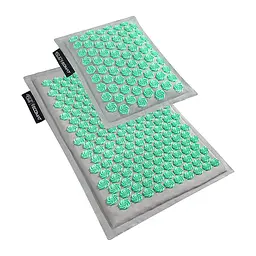 Килимок акупунктурний 4FIZJO Eco Mat Аплікатор Кузнєцова з подушкою 68 x 42 см Grey/Mint 4FJ0230 (P-5907739312181) - мініатюра 6