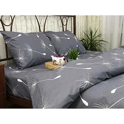 Простирадло Руно, бязь набивна, 240х220 см, різнокольоровий (76.114Б_Fly grey) - мініатюра 2
