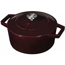 Каструля Berlinger Haus чавунна 24 см 4,35 л Metallic Line Burgundy Edition kuh0014072