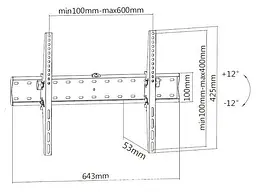 Кріплення для телевізора Brateck KL21G-46T 37 - 70'' [32913] - мініатюра 2