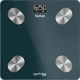 Ваги підлогові Tefal Goodvibes Life Bluetooth 180 кг AAAx3 в комплекті скло чорні