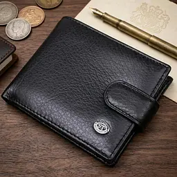 Шкіряний чоловічий купюрник ST Leather 18308 (ST104) чорний