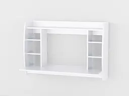 Стіл комп'ютерний навісний Forte Astrid 1100x750x485 Білий (id27-0000-43-white) - мініатюра 2