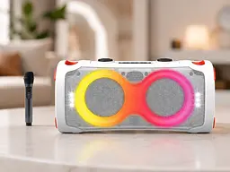 Портативна акустика ZXX-8082 / Акумуляторна музична колонка з Bluetooth та мікрофоном / Портативна колонка-караоке 60 Вт