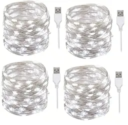 Гірлянда крапля роси usb оптом 200 led нитка довжина 20м c USB для 5v, від powerbank, біле світло