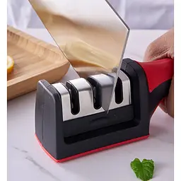 Механічна точилка для всіх видів ножів, Kitchen Master Червоний 85819 - мініатюра 9