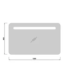 Дзеркало Мойдодир Baki 120х80 з LED-підсвіткою - мініатюра 4