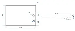 Душовий піддон Rea Bazalt 80x120 white REA-K3301, Білий - мініатюра 9