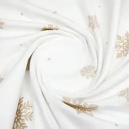 Наволочка Cosas Snowflakes gold фланелева 50х70 см золотиста (Flannel_SnowflakesGold_50x70) - мініатюра 2