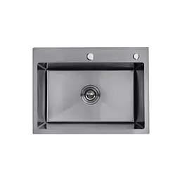 Кухонна мийка Kroner KRP Schwarze - 5843HM PVD (3,0/1,0 мм) CV022794, Чорний