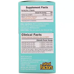 Активатор коллагену Natural Factors BioSil 120 вегетаріанських капсул - мініатюра 2