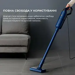 Ручний пилосос Xiaomi Deerma Vacuum Cleaner Blue (DX1000W) - мініатюра 2