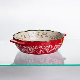 Форма для запікання Vintage Ø17 (см) кругла форма для випікання в духовці з ручками Червоний Yiwu HM04-05 - мініатюра 3