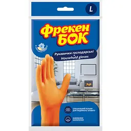 Рукавички господарчі Фрекен БОК гумові помаранчеві L