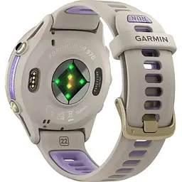 Смарт-годинник Garmin Forerunner 970 Soft Gold Titanium with French Gray Case and French Gray/Translucent Indigo Band (010-02969-12) [142389] - мініатюра 3