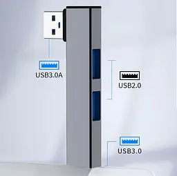 Адаптер Перехідник GT Type-C 3.1 на USB 3.0 для MacBook iMac Bodasan Gray (W050726) - мініатюра 5