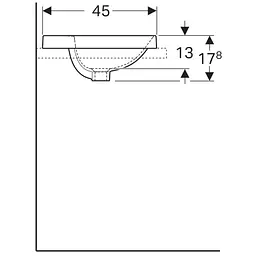 Умивальник Geberit Variform 50x45 Білий 500.713.01.2 - мініатюра 2